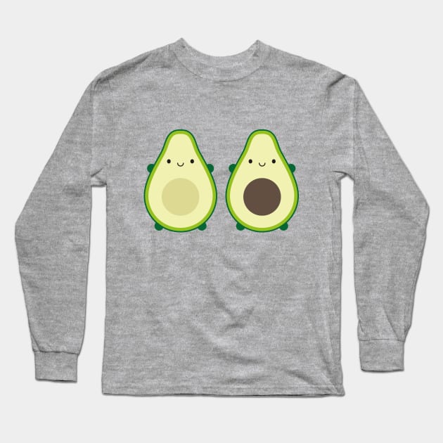 Kawaii Avocados Long Sleeve T-Shirt by marcelinesmith